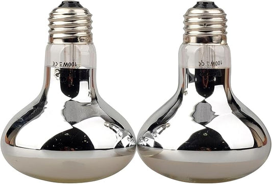 LUCKY HERP Reptile Basking Spot Lamp,Daylight Heat Bulb,2-Pack (100W) (watts, 100)