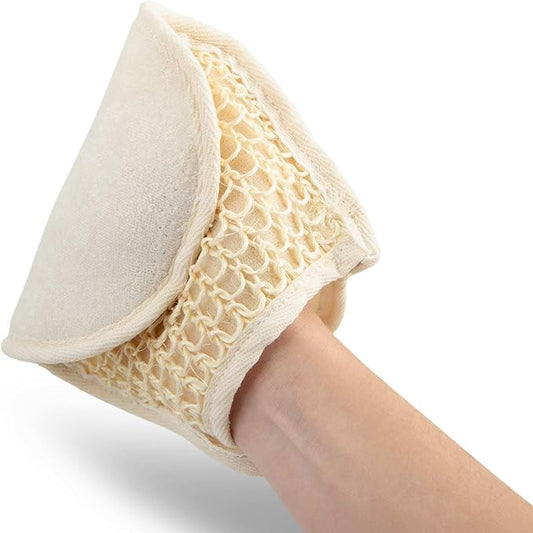 Jeffers Equine Double Sided Sisal & Microfiber Face Mitt for Horses – Horse Grooming Mitt, Horse Care Tool, Barn & Stable Grooming, Sensitive Areas, Exfoliating, Polishing, Cleaning -8" L x 6" W
