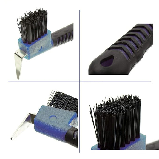 BOTH WINNERS Horse Hoof Pick Brush with Soft Touch Handle (Royal Blue)