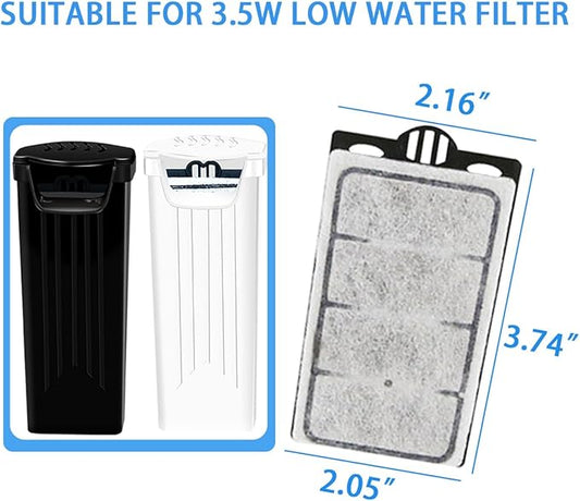 Small Aquarium Filter 5 PCS Replacement Plates, Turtle Tank Filter Cartridges, Fish Tank Filter Sponges, Suitable for 3.5W Low-Water Filter