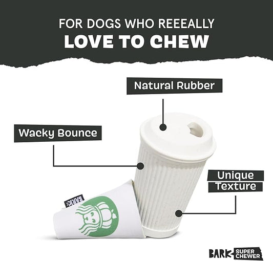 Barkbox Pupkin Spice Latte Plush Dog Toy – Plush Dog Toys – Puppy and Pet Toys for Medium to Large Dogs