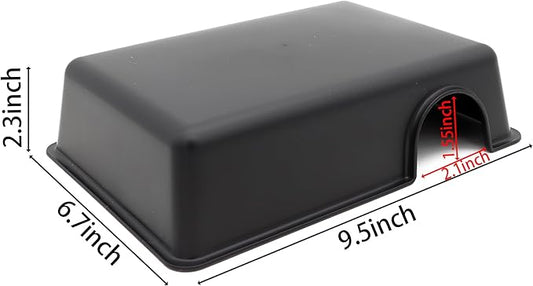 Reptile Hide Box Snake Hide Feel Secure and Safe, Gecko Hide (Black, Large 4 pcs)
