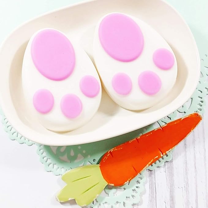 Easter Bunny Paw Print Glycerin Soap. Basket Stuffers for Girls Boys Rabbit Footprint