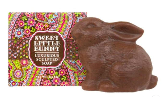 Bunny Soap Gift Box by Greenwich Bay- 3 Decorative Sculpted Rabbit Soap Bars Packaged with Easter Grass- Enriched with Cocoa Butter, Shea Butter, Sweet Almond Oil and Honey- Basket Filler