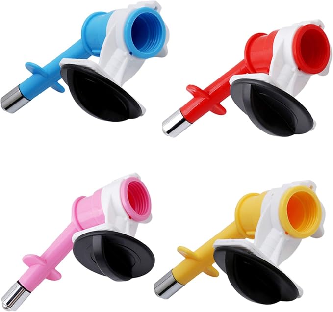 Sevenfly 1Pcs Pet Water Dispenser Nozzle Dogs Cats Water Feeder Nozzle No-Drip Water Dispenser Fountain Bottle Head Anti-Leaking Pet Hanging Drinking Nozzle, Red