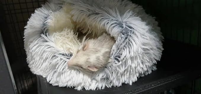 Ferret Bed Cave and Hideouts,Ferret Hideaway Bed Accessories for Cage Ferret Beds and Hideouts (Gray)