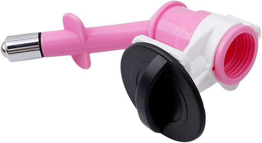 Sevenfly 1Pcs Pet Water Dispenser Nozzle Dogs Cats Water Feeder Nozzle No-Drip Water Dispenser Fountain Bottle Head Anti-Leaking Pet Hanging Drinking Nozzle, Pink