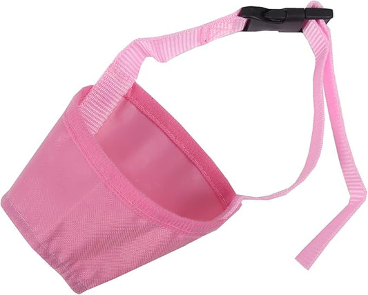 Dog Muzzles Suit, 7 PCS Adjustable Breathable Safety Small Medium Large Extra Dog Muzzles for Anti-Biting Anti-Barking Anti-Chewing Safety Protection (Pink)