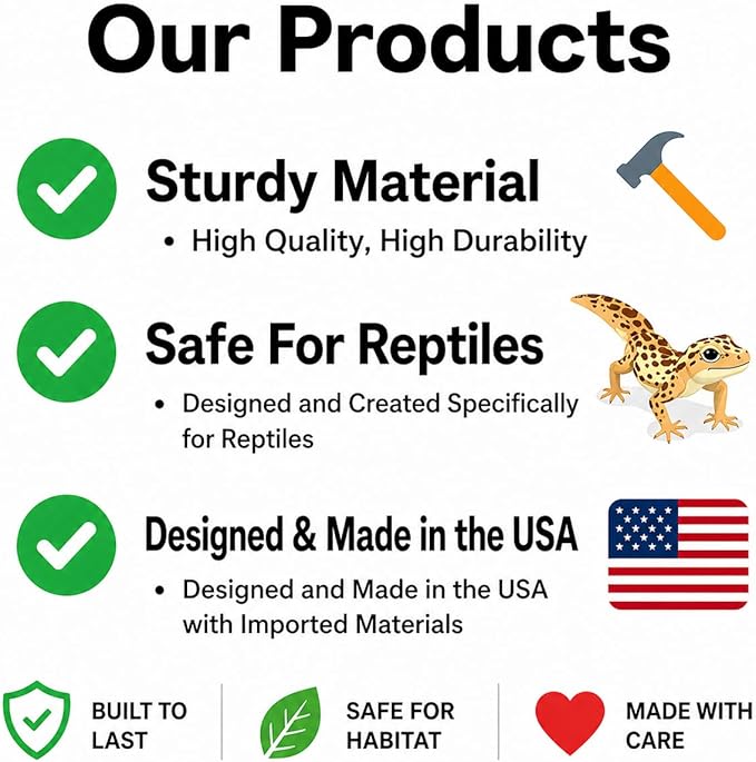 Reptile Underground Cave Viewing Hide | Hognose Snake Leopard Gecko Hide Habitat Tank Enrichment | Reptile Decoration Accessories Supplies Toys Ornaments