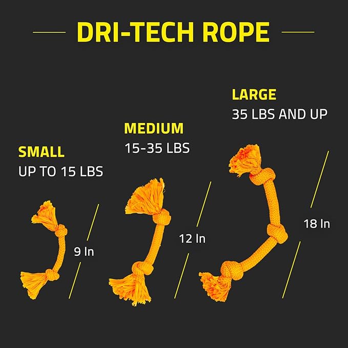Playology Dog Toys | Dri-Tech Rope Tug of War Dog Toy for Tough Chewers | Cheddar Cheese Scented Medium Tug Rope Toys for Dogs