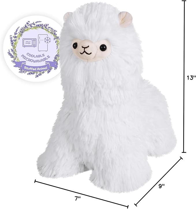 SuzziPals Llama Stuffed Animals, Microwavable Heating Pads Plushies for Soothing & Relaxation, Stuffed Alpaca Plush Toys for Stress Relief, Cuddly Lavender Scented Stuffed Doll for Kids, Llama Gifts