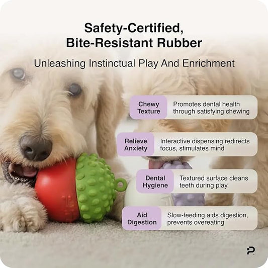 PiFi Interactive Dog Toys for Small Dogs, Treat Dispensing Dog Toy for Wet, Dry & Frozen Treats, Slow Feeder & BPA-Free Enrichment Toy, Twist-Apart Easy-Clean Design