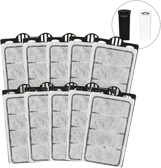 Small Aquarium Filter 10 PCS Replacement Plates, Turtle Tank Filter Cartridges, Fish Tank Filter Sponges, Suitable for 3.5W Low-Water Filter