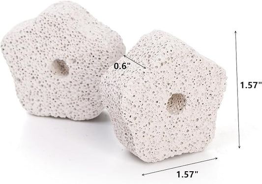 DEAYOU 30 Pack Chinchilla Lava Bites, Flower Shape Rabbit Teeth Grinding Stone, Small Animal Chew Toys Mineral Calcium Block for Hamster, Squirrel, Rat, Parrot, Bunny