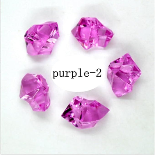 Ivie Colorful Crystal Stone Acrylic Glass Transparent Stone for Fish Tank,Aquarium,Terrariums,Vase,Plants,Garden Decoration (200grams) (purple-2)