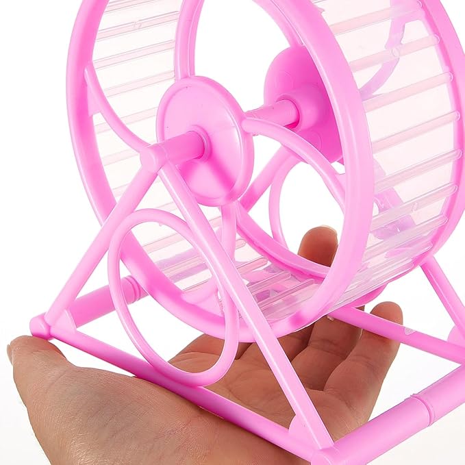 POPETPOP Silent Hamster Wheel 12-inch Adjustable Exercise Wheel for Hamsters Gerbils and Guinea Pigs Sturdy Plastic Non-Slip Base for Indoor PET Cages