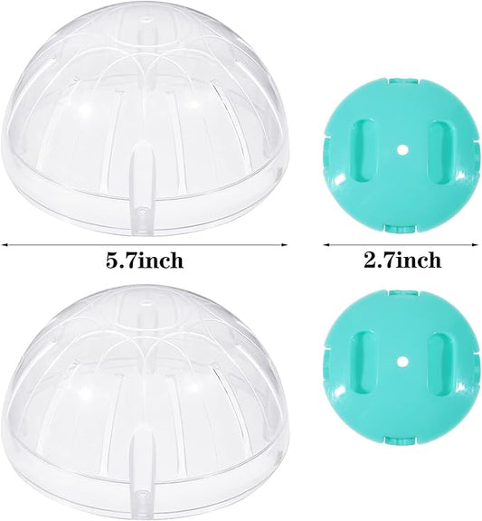 2 Pieces Hamster Ball Hamster Exercise Ball 5.7 Inch Guinea Pigs Running Balls Transparent Plastic Hamsters Wheel for Mini Dwarf Rabbits Small Pets to Reduce Boredom and Increase Activity