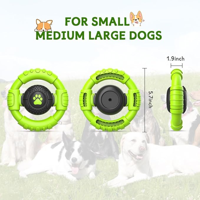 Dog Toys for Aggressive Chewers Large Medium Small Breed, Indestructible Durable Tough Dog Chew Toys to Keep Them Busy, Nylon Rubber Interactive Dog Toys