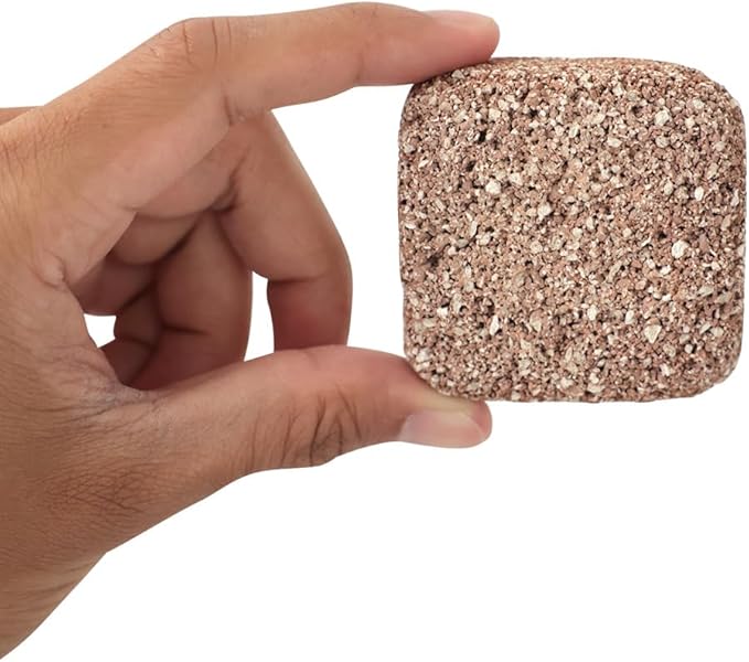 EcoBio-Block Natural Volcanic Rock for Aquarium Water Clarity & Balance — Low-Maintenance Alternative to Weekly Additives — for Freshwater Fish, Turtles, Shrimp & Frogs (Mini, 3-8 gal)
