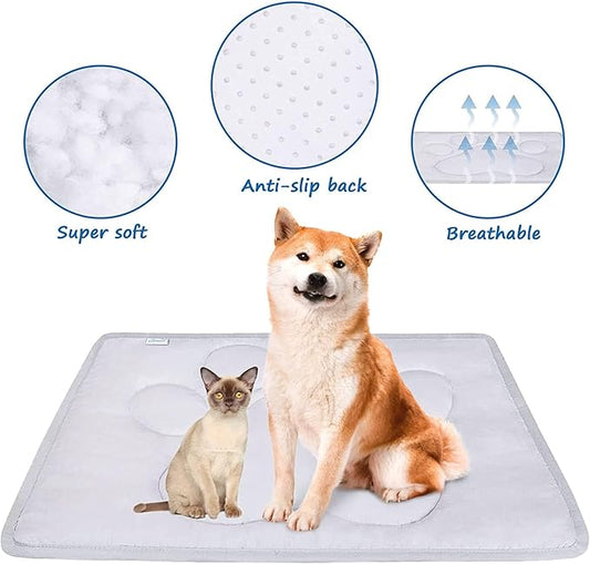 Coldwind Dog Crate Pad(28"x 42", Mats for Sleeping, Breathable Crate Bed Kennel Pad,Dark Colored to Hide Stains, Grey