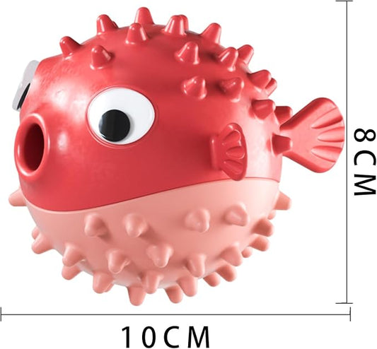 Dog Balls with Bell Sound, Interactive Dog Toys,Treat Dispensing Dog Toys, cat Toys Balls,Rubber Elastic Ball Toys for Small Medium Large Cat and Small Dogs (Red)