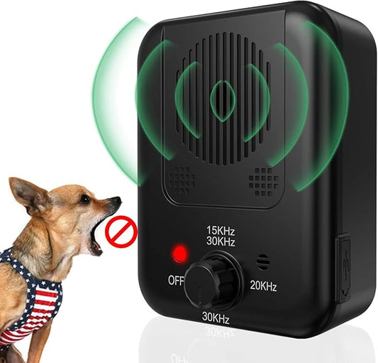 Ultrasonic Anti Barking Device for Dogs, 55ft Dog Barking Control Device with Dual Frequencies 3 Modes, Safe Anti Barking Device for Dogs Indoor Outdoor Humane Bark Control Device