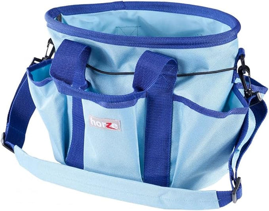 HORZE Grooming Tote Bag for Horses, Dogs with Shoulder Strap and 6 Pockets for Supplies | 12" x 8" x 9"