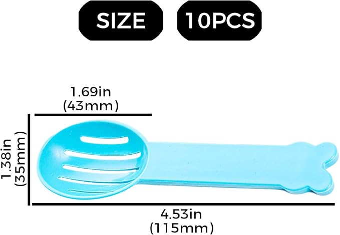 Small Scooper Poop Scoop Set, 10Pcs, for Hamster & Reptile | Small Animal Care Tool,fine litter scoop