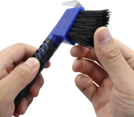 4 Pcs Horse Hoof Pick Brush with Soft Touch Rubber Handle Portable Hoofpick, Blue & Orange