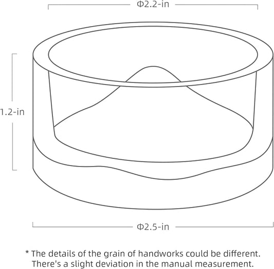 Niteangel Hamster Feeding & Water Bowls- Mount Fuji Series Glass Drinking Bowls for Dwarf Syrian Hamsters Gerbils Mice Rats or Other Similar-Sized Small Pets