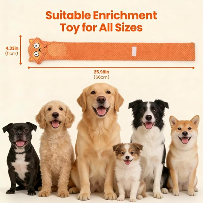 HGB Large Squeaky Dog Puzzle Toy for Boredom & Teething, Tough Interactive Dog Chew Toys for Snuffle Foraging & Treat Dispensing IQ Training, Ideal for Large Medium Small Dogs to Keep Them Busy