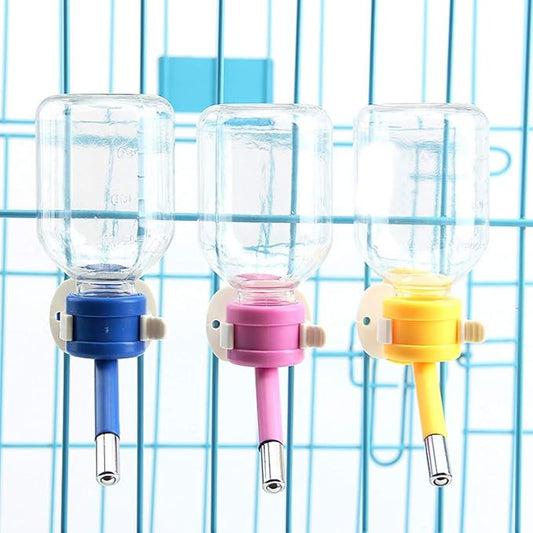 S-Lifeeling Crate Water Bottle Dog Cat Water Dispenser Pet Hamster Water Container Random Color Mice Fountain (S)
