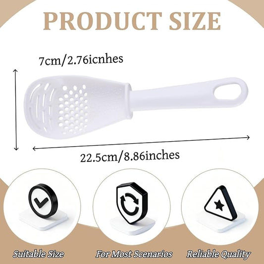 3 Piece Set Small Animal Litter Scoop Red White Black Plastic Mesh Scooper Hamster Cage Accessories Litter Sifter with Small Holes for Sand Bath