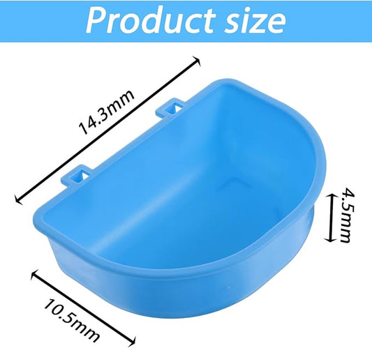 2 Pcs Rabbit Food Bowl, Guinea Pig Food Dish Bird Feeding Dish Crate Bowls for Bunny Hutch Hamster Puppy Dog Crate Guinea Pig Ferret Chinchilla