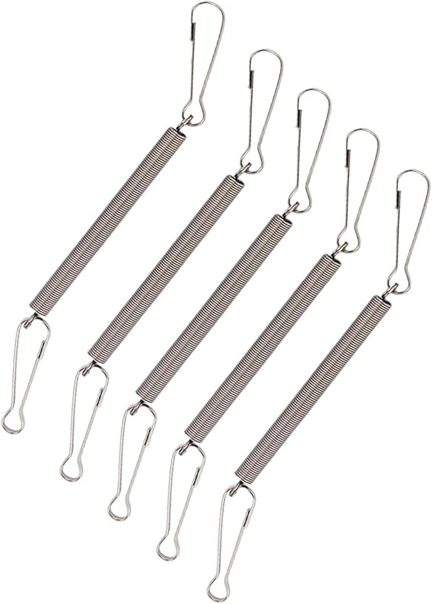 5Pcs Spring with 2 Clips Used Singly or in Combination to Hold Rabbit Water Dispenser Drinking Bottle for Small Animals Feeding and Watering Supplies Pet Supplies