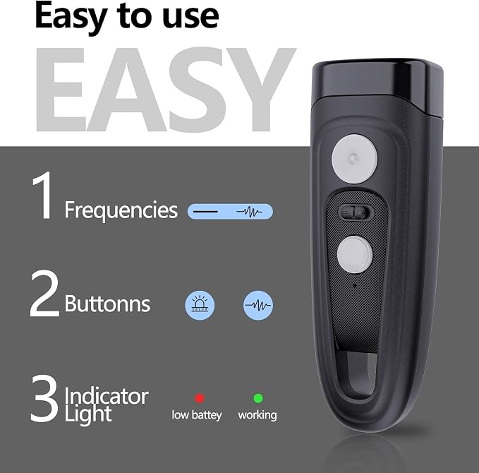 Dog Barking Control Devices,Dog Training Device-Dog Training,Training/Deterrent Mode,Train and Control Your Dog,Effective Barking Control Device LED Flashlight for Training Behavior Correction-Black