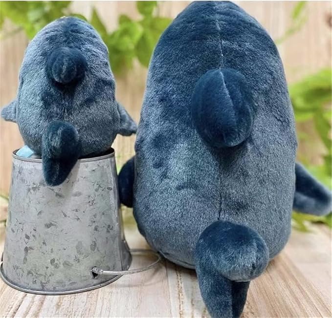 Shark Cat Plush Toy, Cute Fried Shrimp Shark Stuffed Animals Doll, Kawaii Shark Cat Plush Pillow Toy Birthday for Kids Boys Girls (Blue, 8inch)