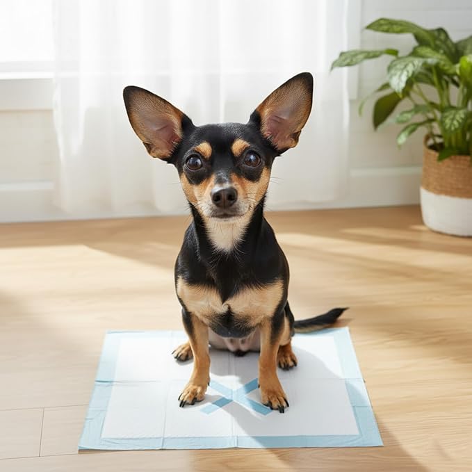 SPOT X Marks The Spot Puppy Training Pads – Extra Absorbent, Leak-Proof Dog Pee Pads with Adhesive Strips and Pheromones, Odor Control, 5-Layer Protection, 22 x 22 in, 100-Count