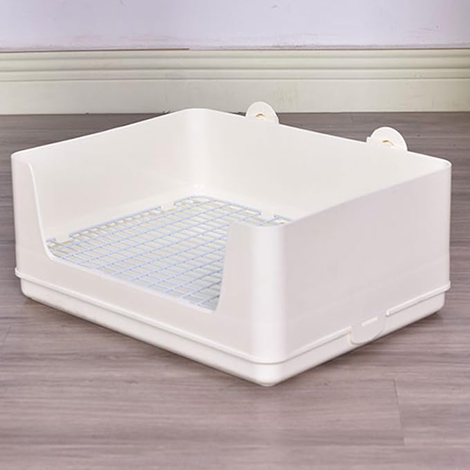 RUBYHOME Large Rabbit Litter Box Bunny Potty Training Corner Litter Pan with Deep Bottom Collection Tray, Small Animal Bedding Toilet for Adult Guinea Pig, Ferret