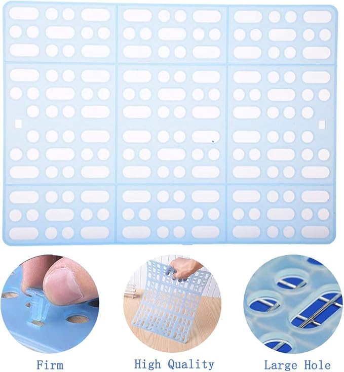 Hamiledyi 12Pcs Rabbit Cage Mats Small Animal Plastic Feet Pads Floor Mat for Pet Cats Dogs Bunny Hamster Rat Chinchilla Guinea Pig(Blue)