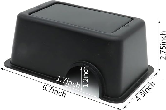 Reptile Hide Box Snake Hide Feel Secure and Safe, Gecko Hide (Black, Small 2 Pcs)