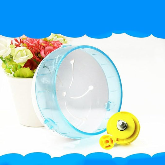 Hamster Exercise Wheels, Quiet Animals Exercise Running Toys Spinner Hamster Running Wheels with Adjustable Stand for Hamsters Gerbils Mice Or Other Small Pet Animals (Blue, 14cm)