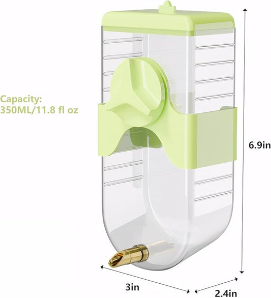 350ml/12.3 oz No-Drip Guinea Pig Water Bottle – Perfect for Small Animals, Rabbits, Hamsters, and Rodents – Adjustable Height with Anti-Rust Copper Faucet