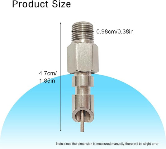 Threaded Stainless Steel Rabbit Water Nipples Automatic Rodent Watering System Kit Animal Breeding Supplies (6PCS)