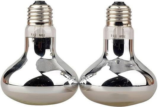 LUCKY HERP Reptile Basking Spot Lamp,Daylight Heat Bulb,2-Pack (75W)
