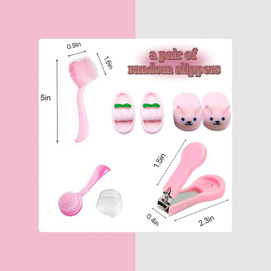 Hedgehog Bath Supplies Small Animal Bath Supplies Include Foldable Bathtub 1 Hamster Hedgehog Nail Clipper Trimmer 1 Cleaning Brush A Pair of Random Slippers