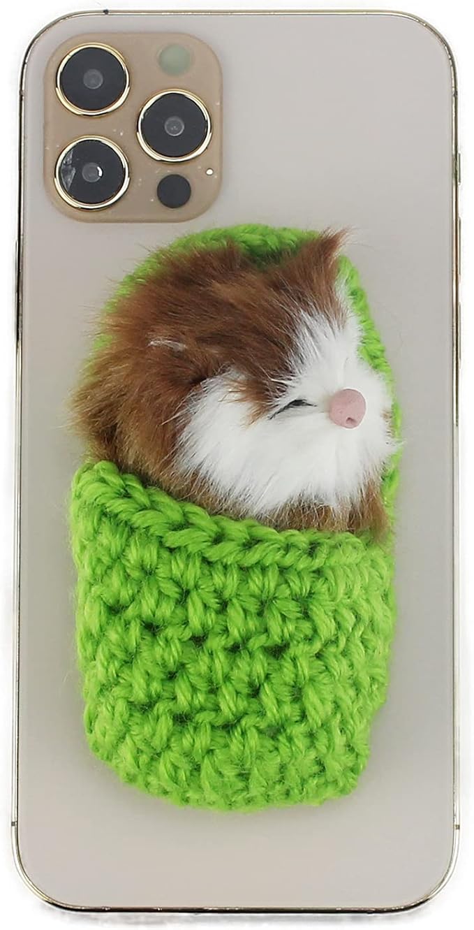 4Pcs Sleeping Cat in Slipper Doll Toy, Mini Kitten in Shoe with Meows Sounds Decor Hand Toy Gift for Kids Boys Girls