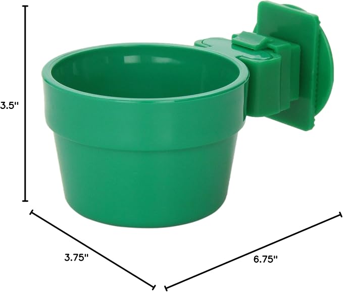 Ware Manufacturing Plastic Slide-N-Lock Crock Pet Bowl for Small Pets, 10 Ounce - Assorted Colors