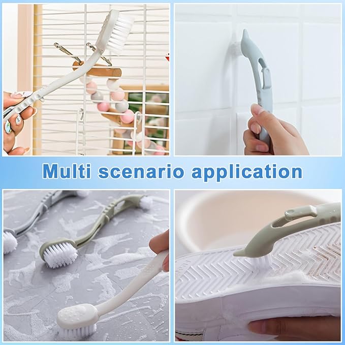 Bird Cage Cleaning Brush with Long Ergonomic Handle - Durable Bristlesfor Cleaning Parrot Cages, Kennels, and Perches,Removes Poop and Keeps Bird Cages Fresh,Essential Bird Cage Accessory(3Pcs)