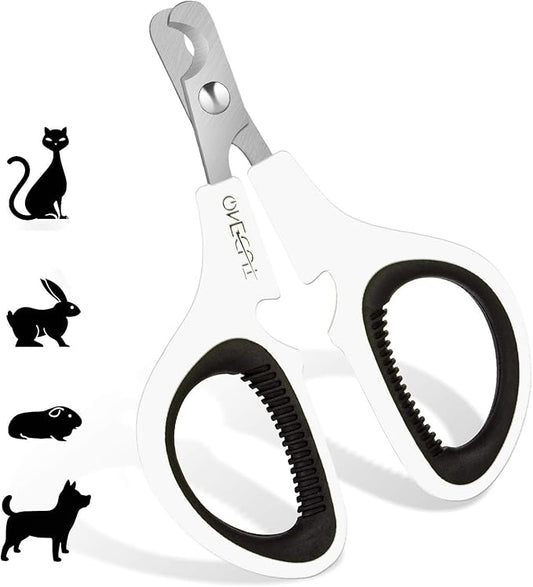 Pet Nail Clippers, Update Version Cat & Kitten Claw Nail Clippers for Trimming, Professional Pet Nail Clippers Best for a Cat, Puppy,Rabbit, Kitten & Small Dog,Sharp & Safe (Black)